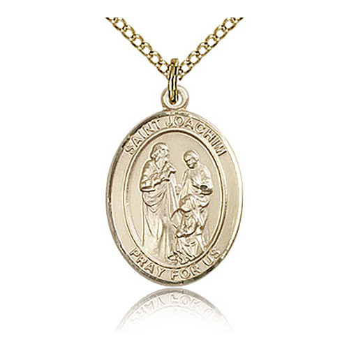 Gold Filled 3/4in St Joachim Medal & 18in Chain
