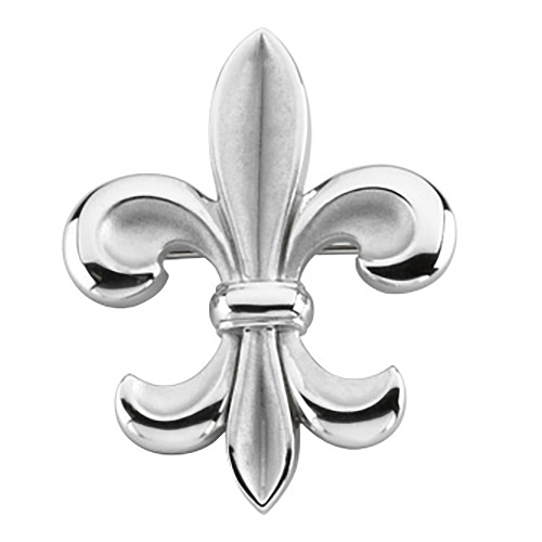 Sterling Silver 1 1/4in Fleur de Lis Brooch