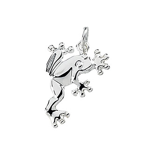 Sterling Silver 3/4in Polished Frog Charm