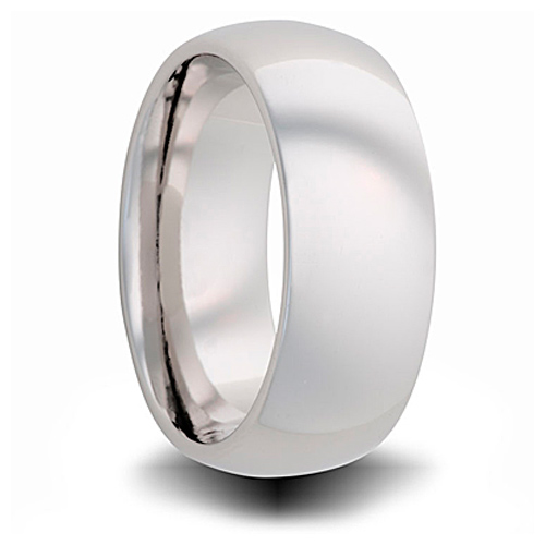 Cobalt 8mm Polished Domed Band