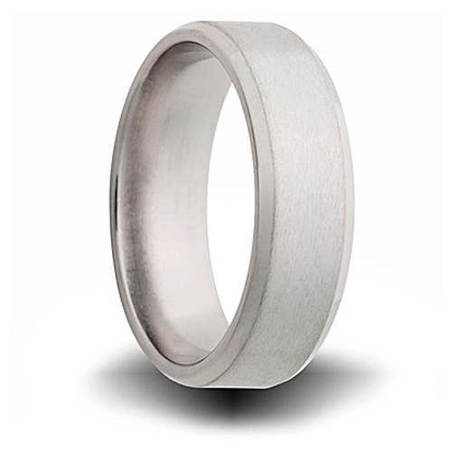 Titanium 8mm Pipe Cut Ring with Beveled Edge