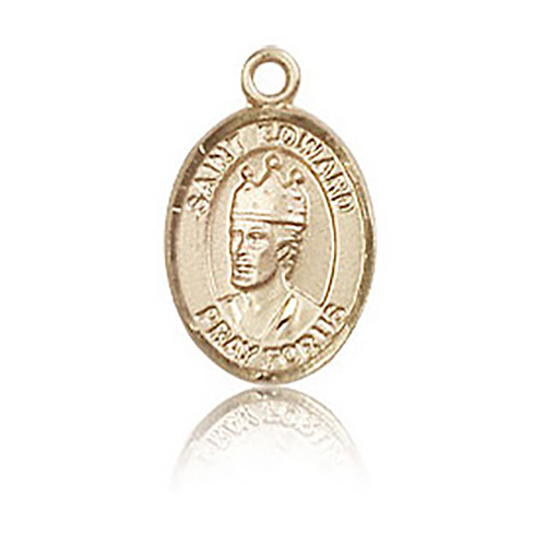 14kt Yellow Gold 1/2in St Edward Charm