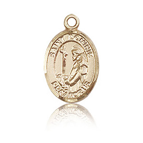 14kt Yellow Gold 1/2in St Dominic Medal