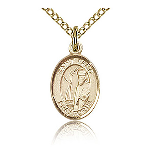 Gold Filled 1/2in St Elmo Charm & 18in Chain