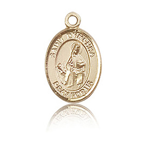 14kt Yellow Gold 1/2in St Dymphna Medal