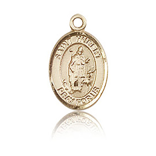 14kt Yellow Gold 1/2in St Hubert Charm