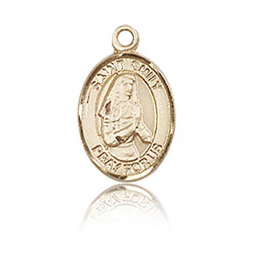 14kt Yellow Gold 1/2in St Emily Charm