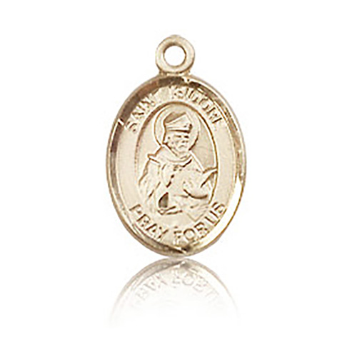 14kt Yellow Gold 1/2in St Isidore of Seville Charm