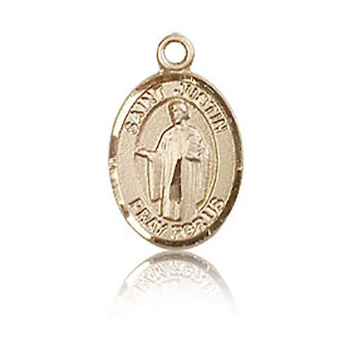 14kt Yellow Gold 1/2in St Justin Charm