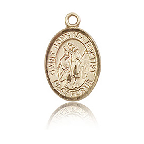 14kt Yellow Gold 1/2in St John the Baptist Charm