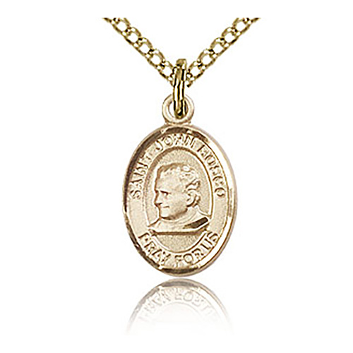 Gold Filled 1/2in St John Bosco Charm & 18in Chain