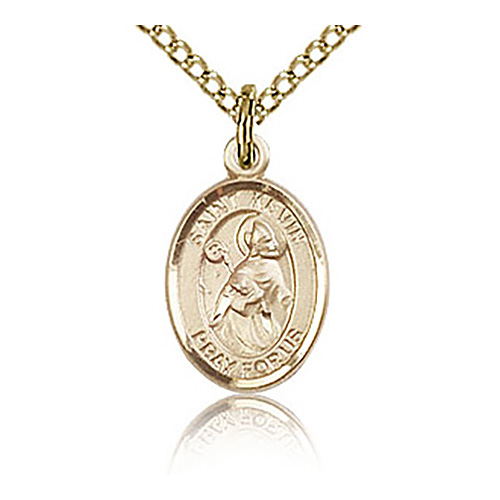 Gold Filled 1/2in St Kevin Charm & 18in Chain