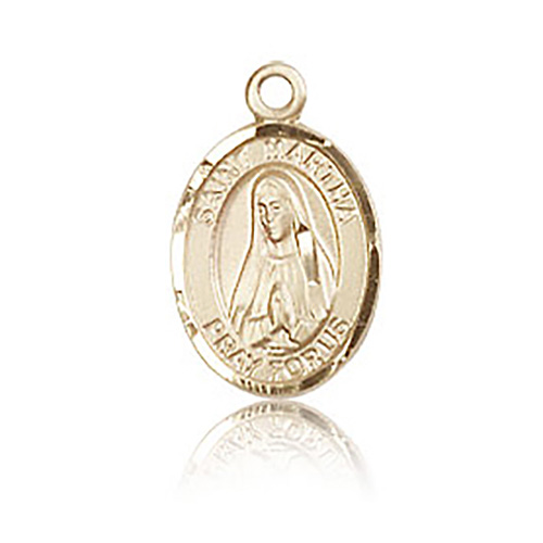 14kt Yellow Gold 1/2in St Martha Charm