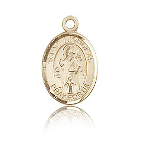 14kt Yellow Gold 1/2in St Nicholas Charm
