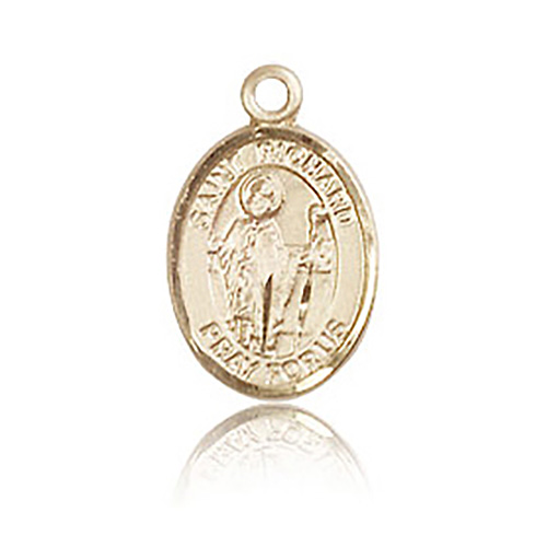 14kt Yellow Gold 1/2in St Richard Charm