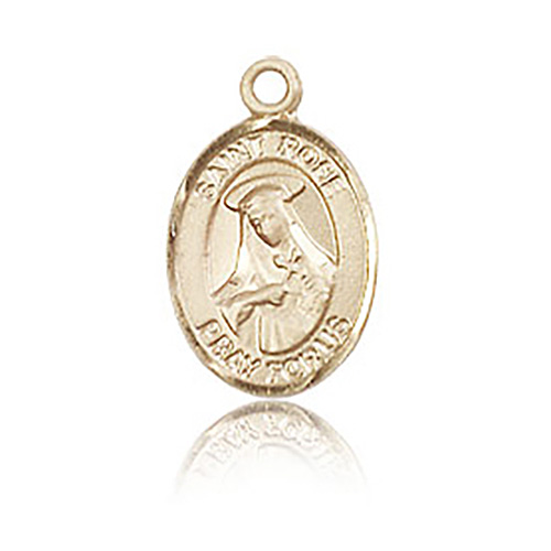 14kt Yellow Gold 1/2in St Rose Charm