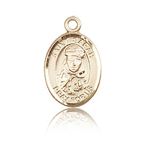 14kt Yellow Gold 1/2in St Sarah Charm