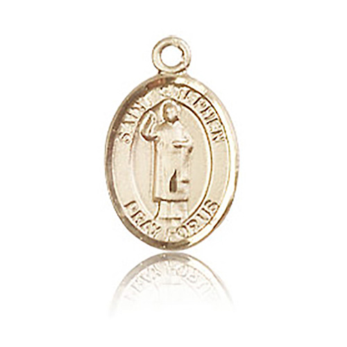 14kt Yellow Gold 1/2in St Stephen Charm