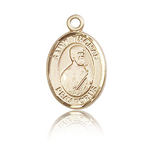 14kt Yellow Gold 1/2in St Thomas the Apostle Charm