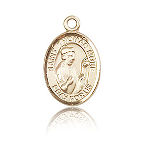 14kt Yellow Gold 1/2in St Thomas More Charm