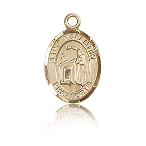 14kt Yellow Gold 1/2in St Valentine Charm