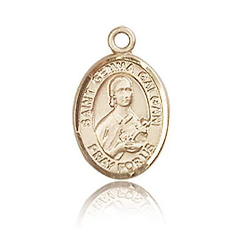 14kt Yellow Gold 1/2in St Gemma Galgani Medal