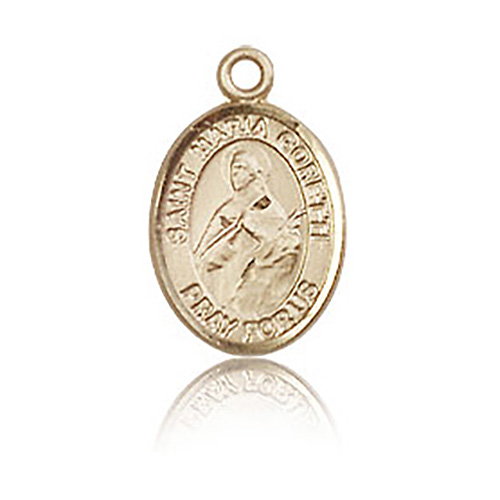 14kt Yellow Gold 1/2in St Maria Goretti Charm