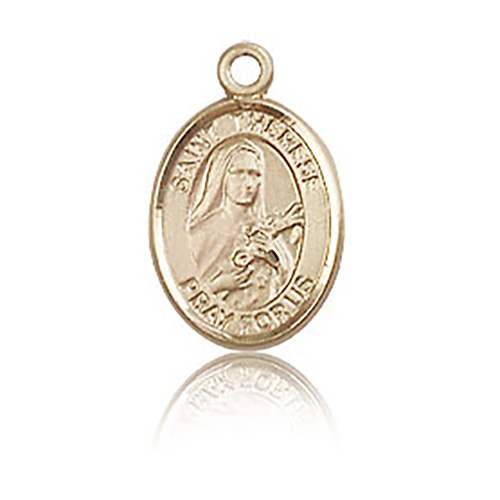 14kt Yellow Gold 1/2in St Therese of Lisieux Charm