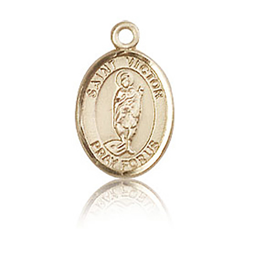 14kt Yellow Gold 1/2in St Victor Charm