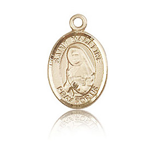14kt Yellow Gold 1/2in St Madeline Charm