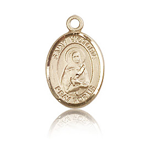 14kt Yellow Gold 1/2in St Victoria Charm