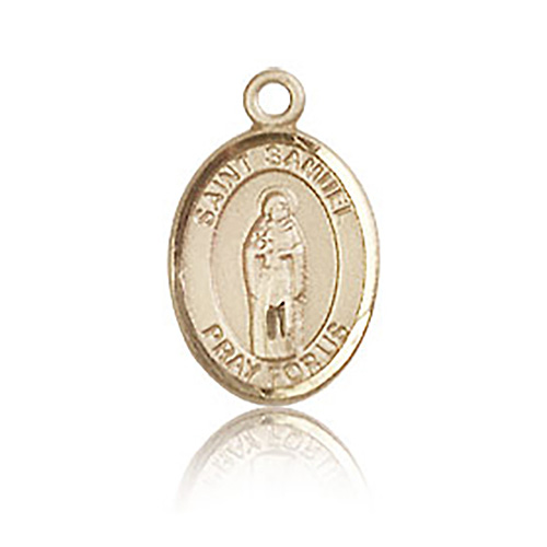 14kt Yellow Gold 1/2in St Samuel Charm