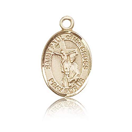 14kt Yellow Gold 1/2in St Paul of the Cross Charm