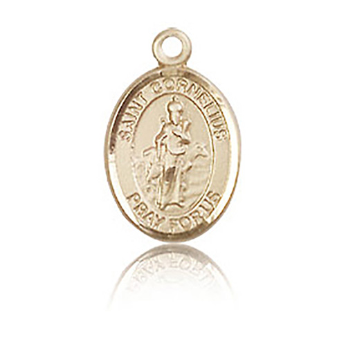 14kt Yellow Gold 1/2in St Cornelius Medal