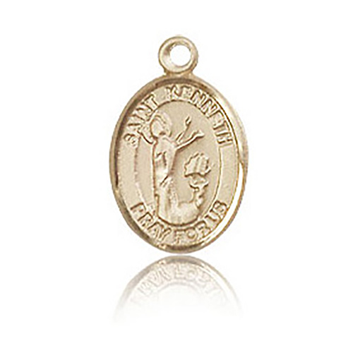 14kt Yellow Gold 1/2in St Kenneth Charm