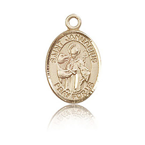 14kt Yellow Gold 1/2in St Januarius Charm