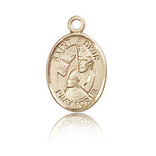 14kt Yellow Gold 1/2in St Edwin Charm