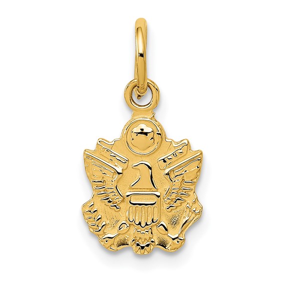14kt Yellow Gold 3/8in U.S. Army Eagle Charm