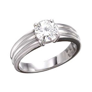 1.00 CT TW 18k Gold Moissanite Ring