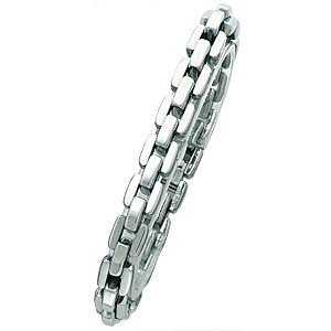 Stainless Steel Cable Link Bracelet 8in to 8 3/4in
