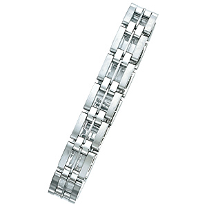 Men's Stainless Steel Bracelet with Open Straight Links