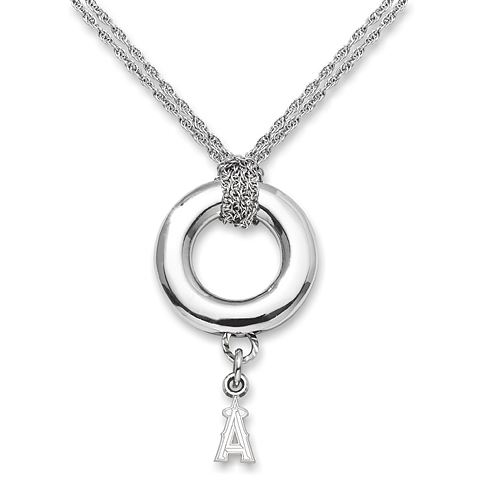 Sterling Silver 16in Los Angeles Angels Halo Necklace