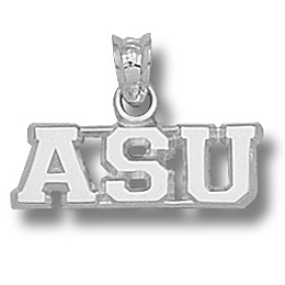 Sterling Silver 1/4in Appalachian State ASU Pendant