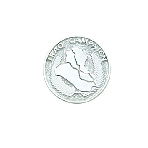 Iraq Campaign Tie Tac - Sterling Silver