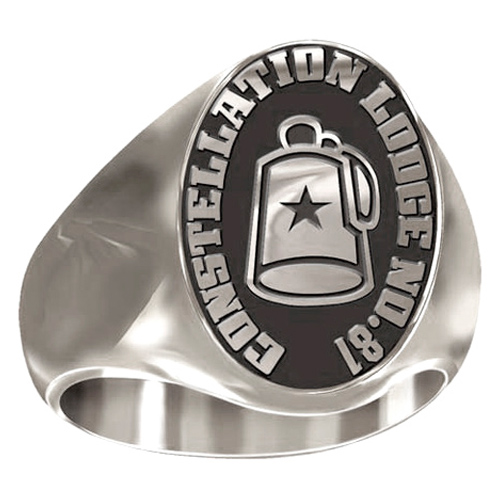Artisan Shriner Fez Ring - 14kt White Gold
