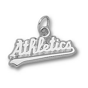 Sterling Silver 1/4in Oakland Athletics Team Pendant