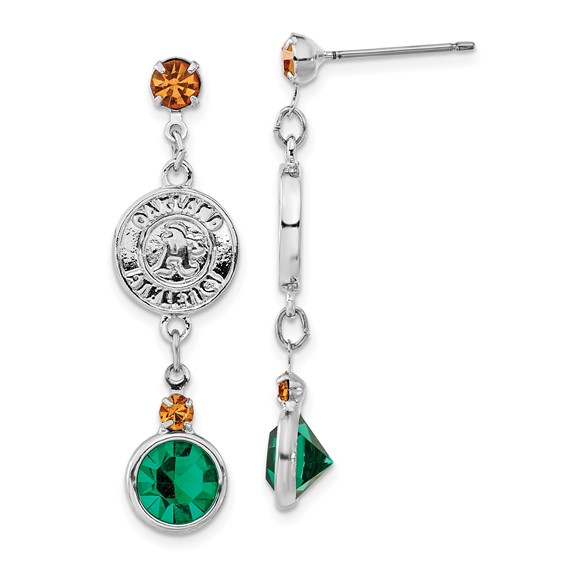 Oakland Athletics Crystal Logo Earrings