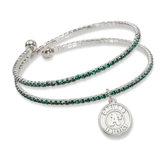 Oakland Athletics Amped Logo Crystal Bracelet