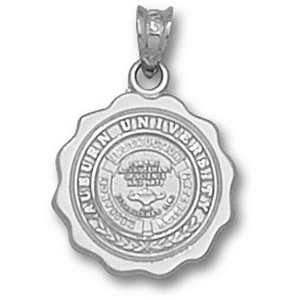 Sterling Silver 5/8in Auburn University Seal Pendant