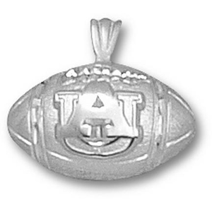 Auburn Tigers 1/2in Sterling Silver Football Pendant